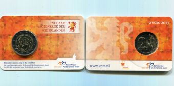 2 Евро Нидерланды 2013 200 лет Королевству Нидерландов BU