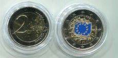 2 Евро Нидерланды 2015 30 лет флагу Цветная (1)