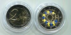 2 Евро Нидерланды 2015 30 лет флагу Цветная (3)  