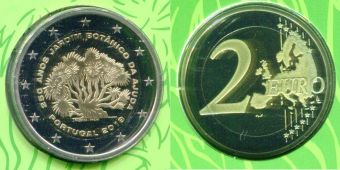 2 Евро Португалия 2018 Ботанический сад Пруф