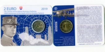 2 Евро Словакия 2019 Растислав Штефаник