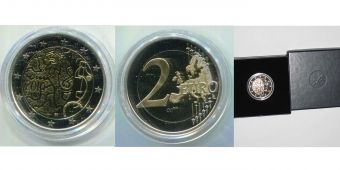 2 Евро Финляндия 2010 150 лет марке Пруф