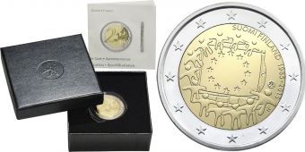2 Евро Финляндия 2015 30 лет флагу Пруф