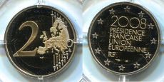 2 Евро Франция 2008 Председательство в ЕС Пруф