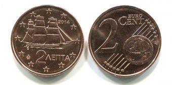 Греция 2 Цента 2014 год