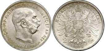 Австрия 2 Кроны 1912 год