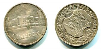 2 Кроны Эстония 1930 год