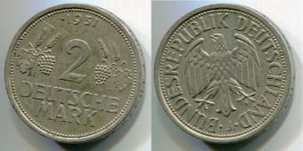 2 Марки Германия 1951 J