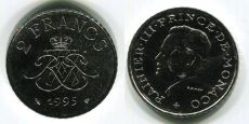 Монако 2 Франка 1995 год                  