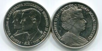 Британские Территории в Индийском океане 2 Фунта 2011 Свадьба