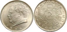 Австрия 2 Шиллинга 1928 год Шуберт 