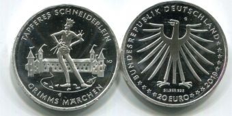 20 Евро Германия 2019 Храбрый Портняжка