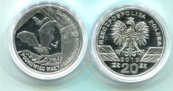 Польша 20 злотых 2010 Малый Подковонос