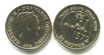 Дания 20 Крон 2013 Тихо Браге