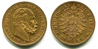20 Марок Германия 1883 год