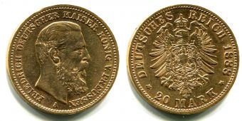 20 Марок Германия 1888 год