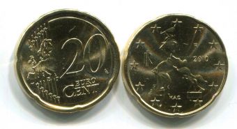 Италия 20 центов 2010