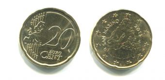 20 Центов Сан-Марино 2013 год 
