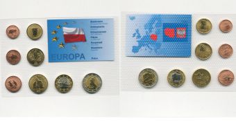 Набор пробных монет Евро Польша