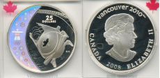25 Долларов Канада 2008 Олимпиада Бобслей