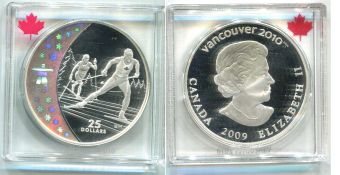 25 Долларов Канада 2009 Олимпиада Лыжи