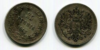 25 Пенни Русская Финляндия 1907 год   (5)   