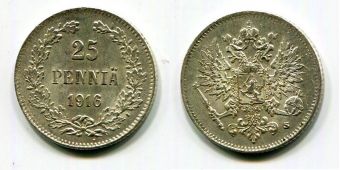 25 Пенни Русская Финляндия 1916 год   (1) 