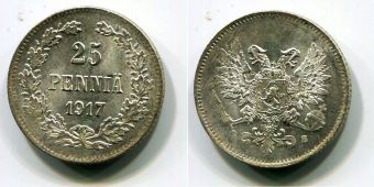 25 Пенни Русская Финляндия 1917 год   (1) 