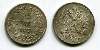 25 Пенни Русская Финляндия 1917 год   (5)