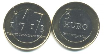 3 Евро Словения 2013 Бунт 1713 года