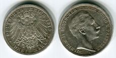 3 Марки Германия 1910 Пруссия Серебро (3) 