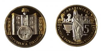 5 Евро Италия 2019 Карабинеры Пруф