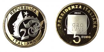5 Евро Италия 2020 G20 Пруф 