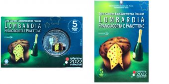 5 Евро Италия 2022 Франчакорта и Панеттоне