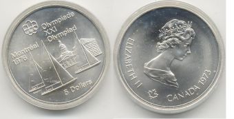 5 Долларов Канада 1973 Олимпиада Монреаль Яхты АЦ