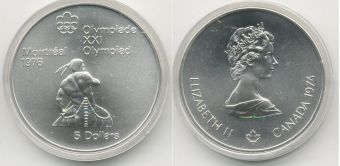 5 Долларов Канада 1974 Олимпиада Монреаль Индеец АЦ