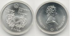 5 Долларов Канада 1974 Олимпиада Монреаль Кольца АЦ