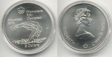 5 Долларов Канада 1975 Олимпиада Монреаль Прыжки в воду АЦ     