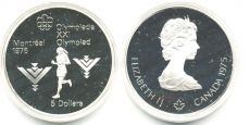 5 Долларов Канада 1975 Олимпиада Монреаль Индеец