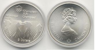 5 Долларов Канада 1976 Олимпиада Монреаль Бокс АЦ