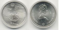 5 Долларов Канада 1976 Олимпиада Монреаль Олимпийский огонь АЦ      