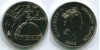 Соломоновы Острова 5 Долларов 2002 Королевские Регалии
