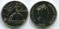 Соломоновы Острова 5 Долларов 2002 Королевские Регалии
