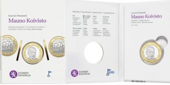 5 Евро Финляндия 2018 Мауно Хенрик Койвисто Пруф