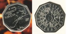 5 Евро Австрия 2008 100-летие со дня рождения Герберта фон Караяна