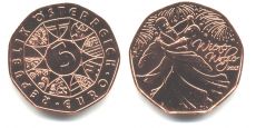 5 Евро Австрия 2013 Венский вальс