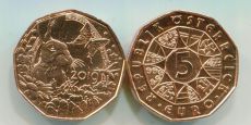 5 Евро Австрия 2019 Весеннее Пробуждение