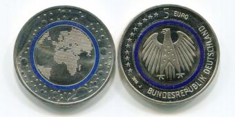 5 Евро Германия 2016 J Планета Земля