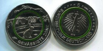 5 Евро Германия 2019 G Умеренная Зона