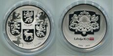 5 Евро Латвия 2018 Гербы Латвии